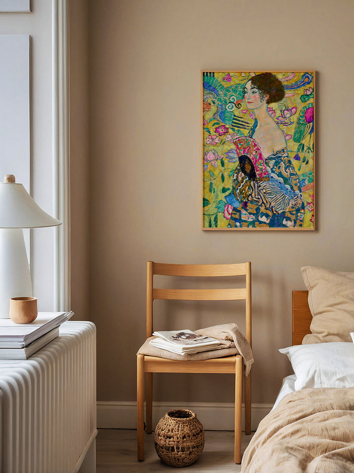 Gustav Klimt Woman With Fan - Art Print  Poster
