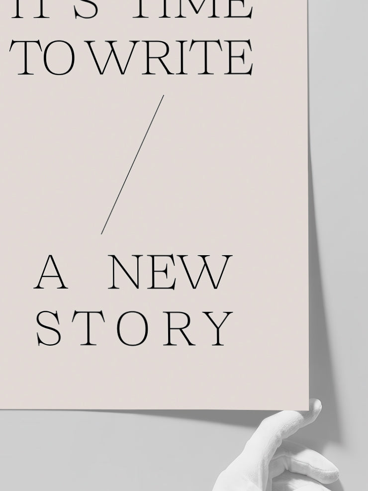 Write A New Story - Art Print  Poster