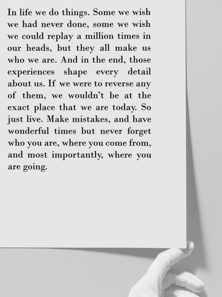 Just Live - Art Print  Poster