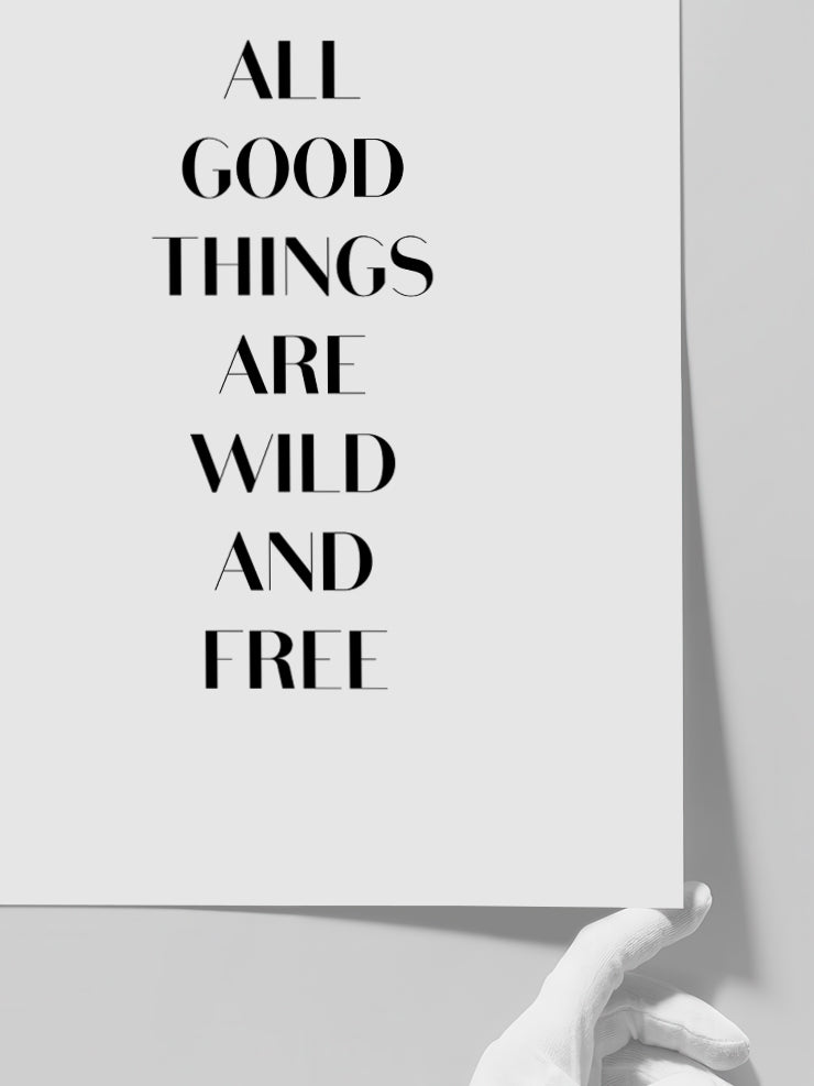 Wild and Free - Art Print  Poster