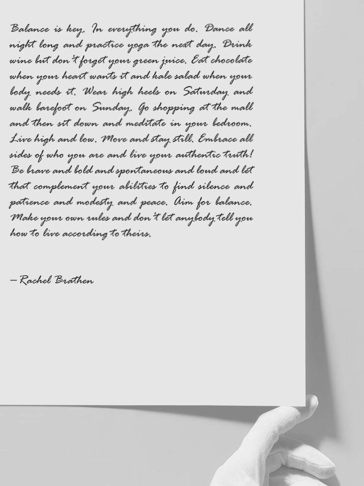 Balance Is The Key - Art Print