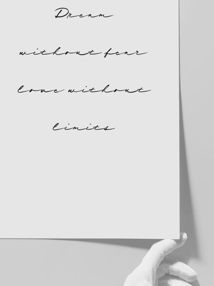 Dream Without Fear - Art Print  Poster
