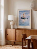 Egon Schiele Sailing Boat with Reflections - Art Print