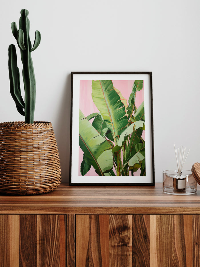 Muz Ağacı Yaprakları - Art Print  Poster
