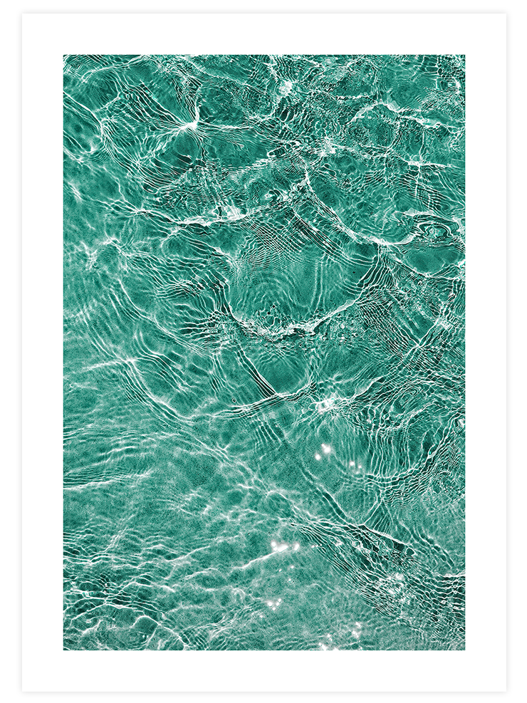 Işıltılı Yeşil ve Berrak Su - Art Print