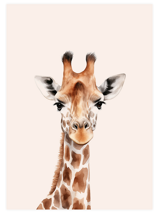 Zürafa Portresi - Art Print