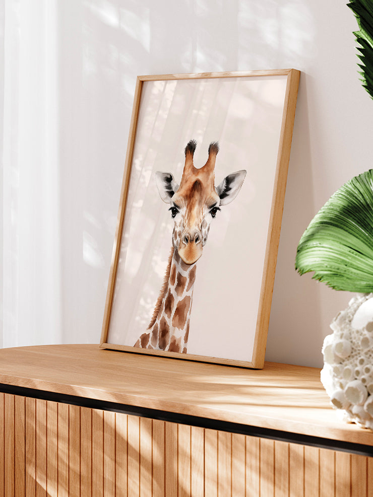 Zürafa Portresi - Art Print Ürün ikincil görseli