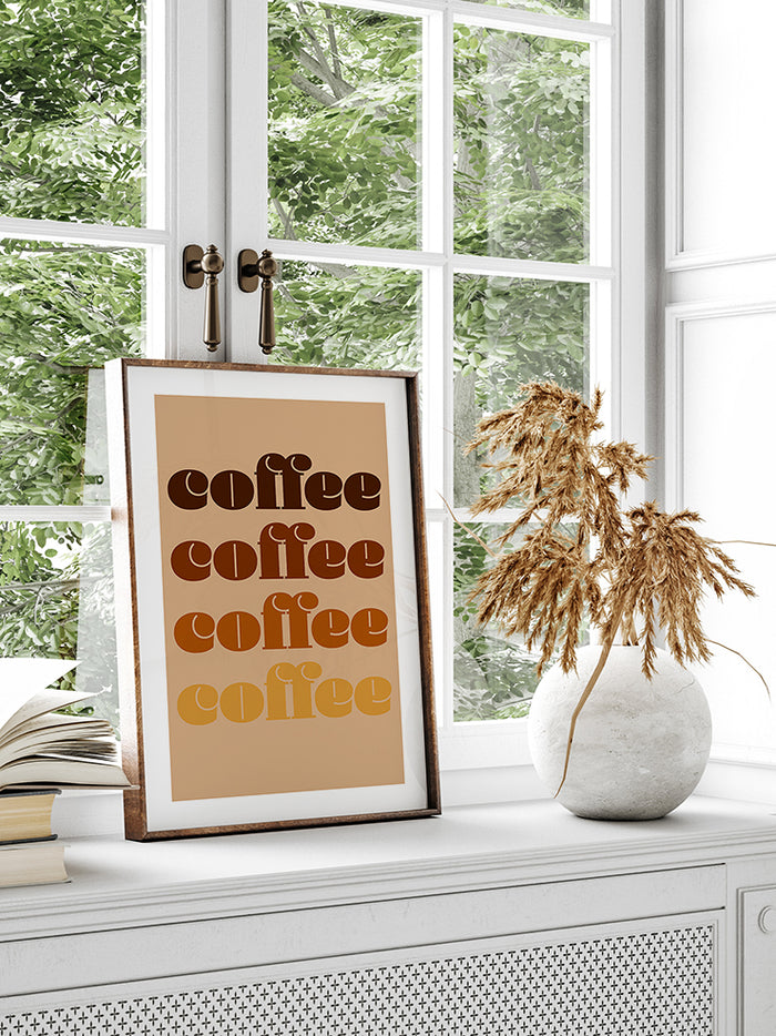 Coffee and Coffee - Art Print  Poster