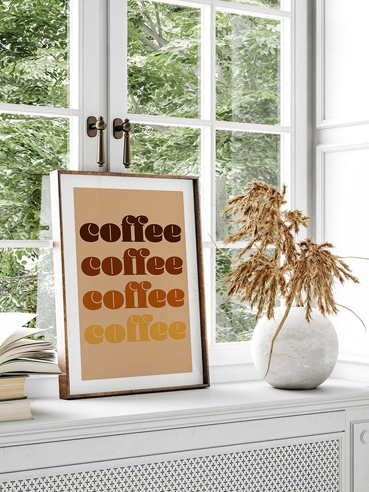 Coffee and Coffee Poster - Giclée Baskı