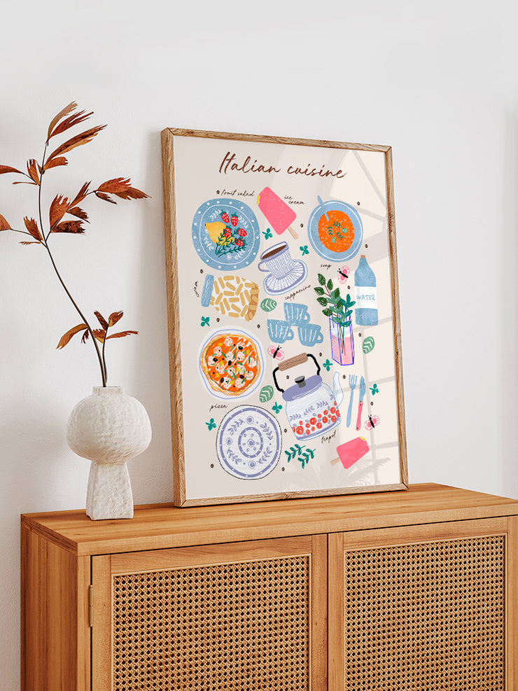 Italian Cuisine - Art Print Ürün ikincil görseli