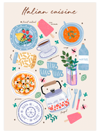 Italian Cuisine - Art Print