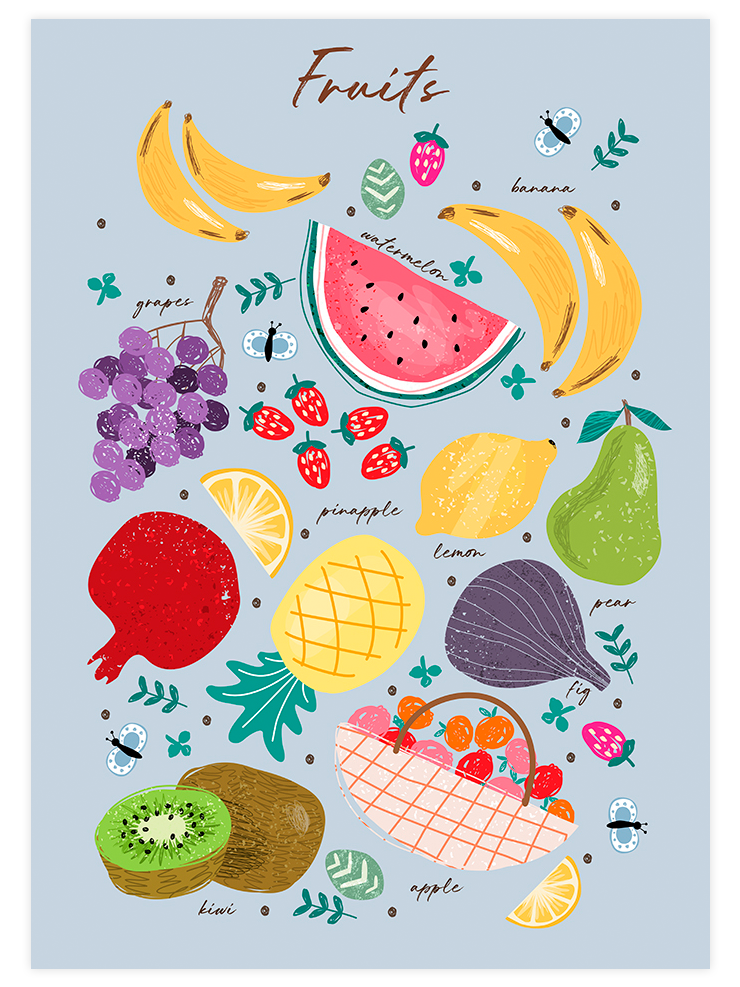 Colorful Kitchen - Poster Seti Trio Ürün ikincil görseli