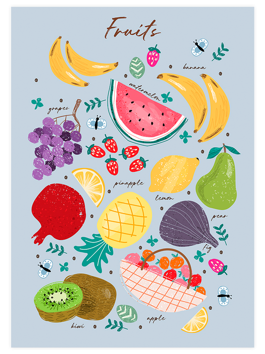 Meyve Poster - Giclée Baskı