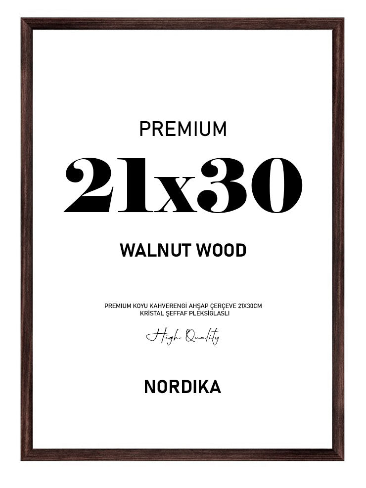 Koyu Kahverengi Ahşap Çerçeve 21x30cm Ürün ana görseli