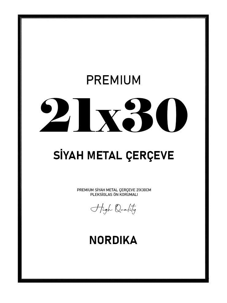 Siyah Metal Çerçeve 21x30cm Ürün ana görseli