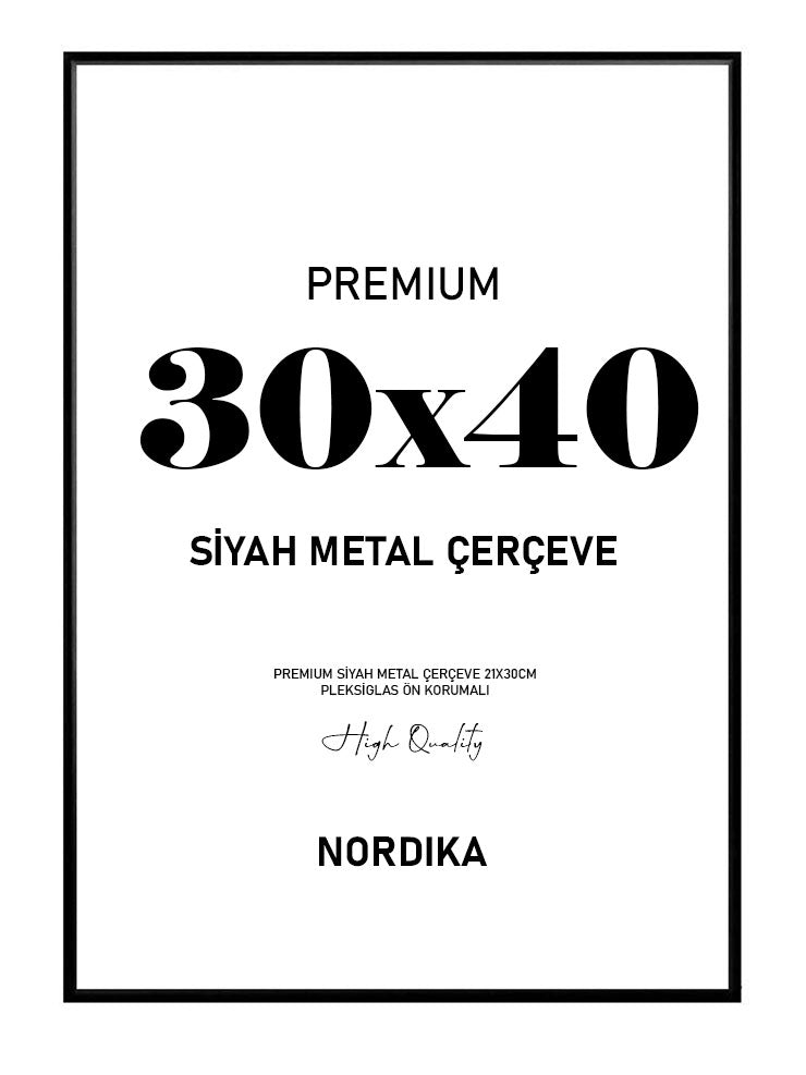 Siyah Metal Çerçeve 30x40cm