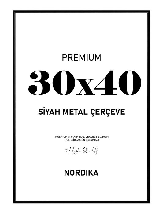 Siyah Metal Çerçeve 30x40cm