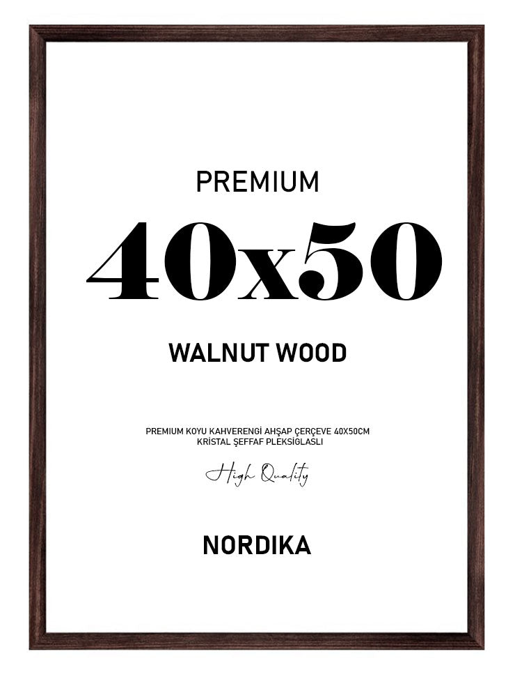 Koyu Kahverengi Ahşap Çerçeve 40x50cm Ürün ana görseli