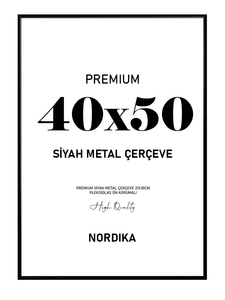 Siyah Metal Çerçeve 40x50cm Ürün ana görseli