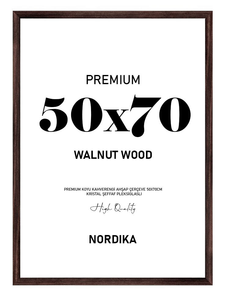 Koyu Kahverengi Ahşap Çerçeve 50x70cm Ürün ana görseli