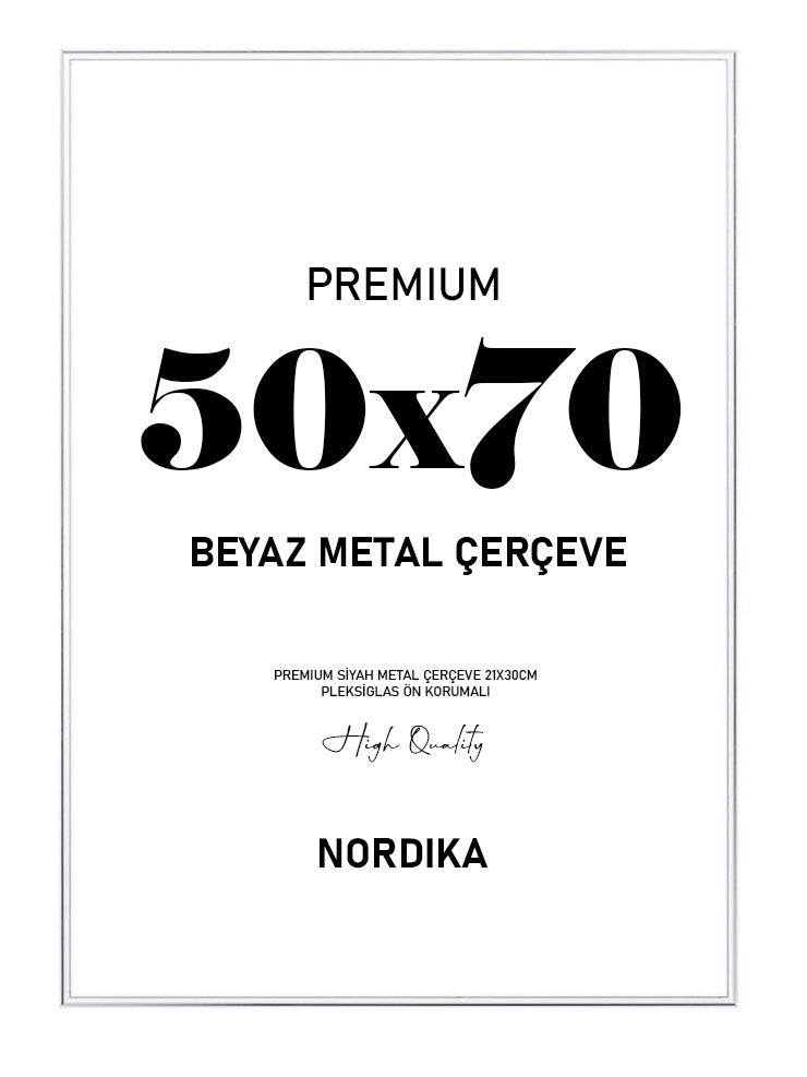Beyaz Metal Çerçeve 50x70cm Ürün ana görseli