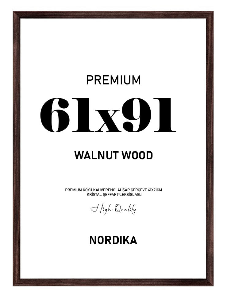 Koyu Kahverengi Ahşap Çerçeve 61x91cm Ürün ana görseli