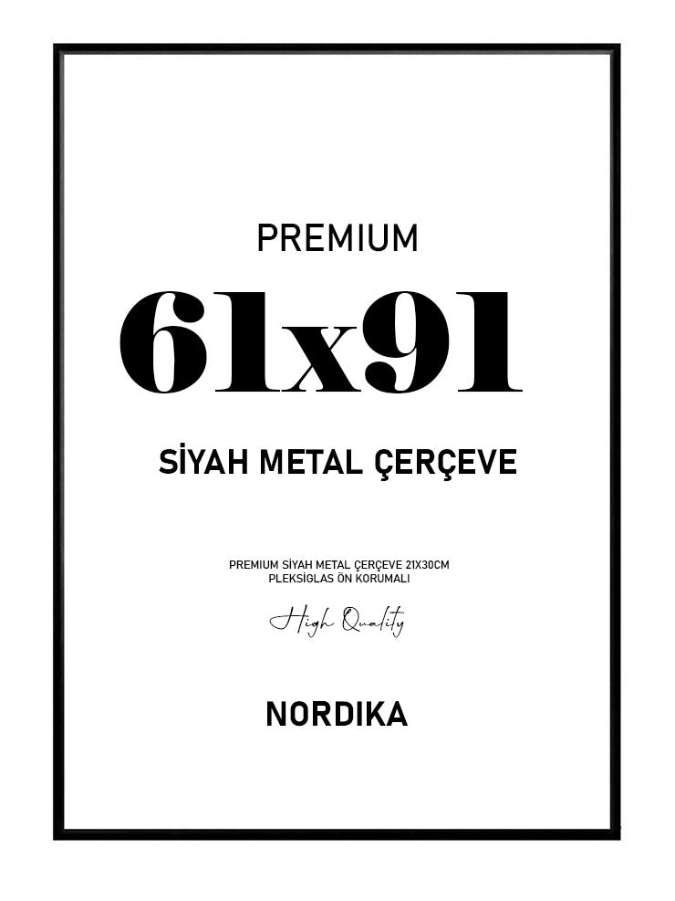 Siyah Metal Çerçeve 61x91cm Ürün ana görseli