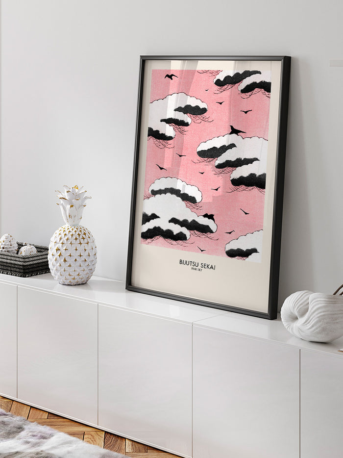 Bijutsu Sekai Pink Sky - Art Print  Poster