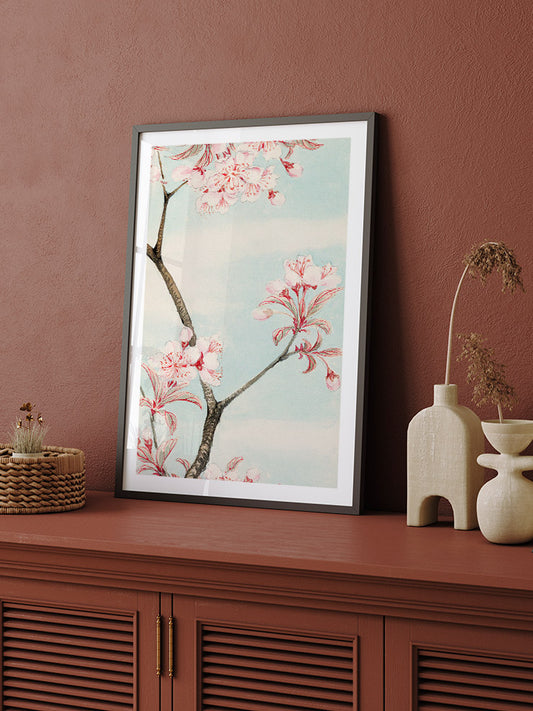 Sakura Cherry Poster - Giclée Baskı