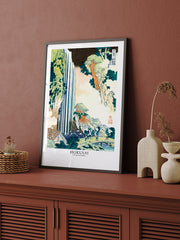 Hokusai Ono Waterfall - Fine Art Poster