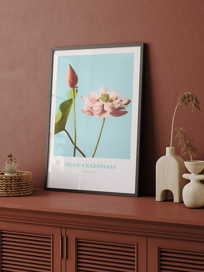 Ogawa Kazumasa Lotus Flowers - Art Print  Poster