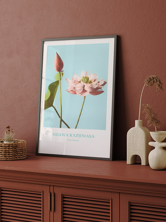 Ogawa Kazumasa Lotus Flowers Poster - Giclée Baskı