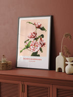 Ogawa Kazumasa Striped Camellias - Art Print