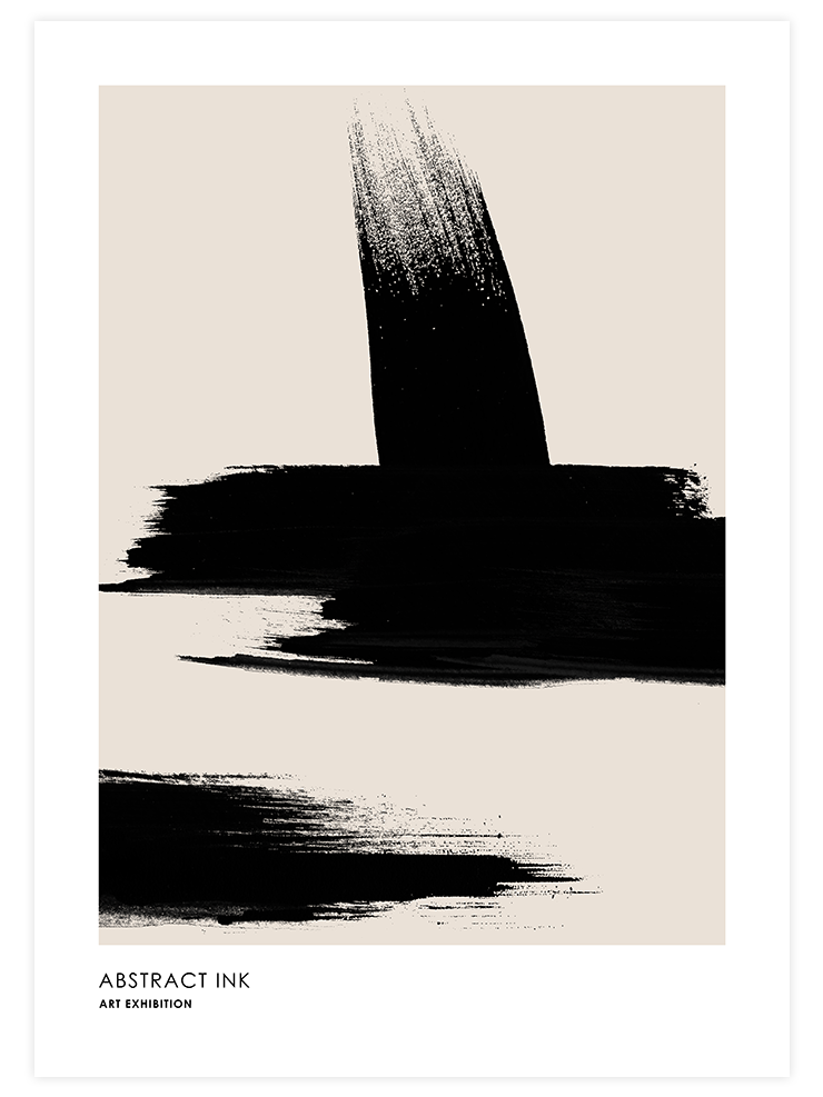 Abstract Ink N2  - Art Print Sanatsal Poster