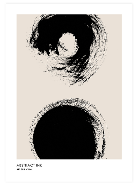 Abstract Ink N1 Poster - Giclée Baskı