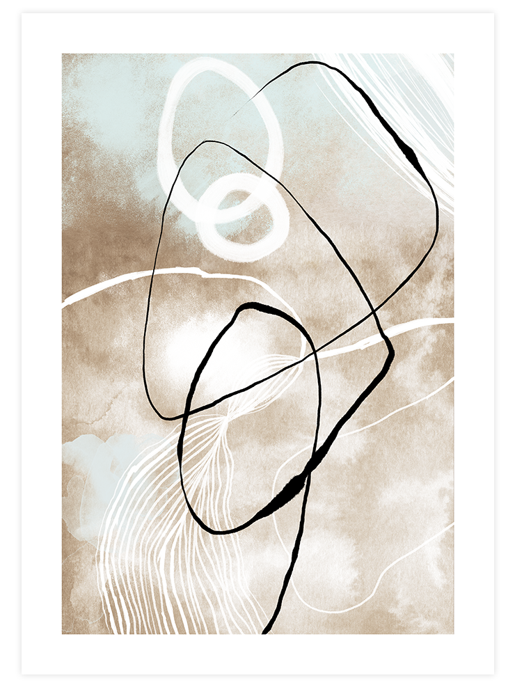 Abstract Lines N5 - Art Print Sanatsal Poster