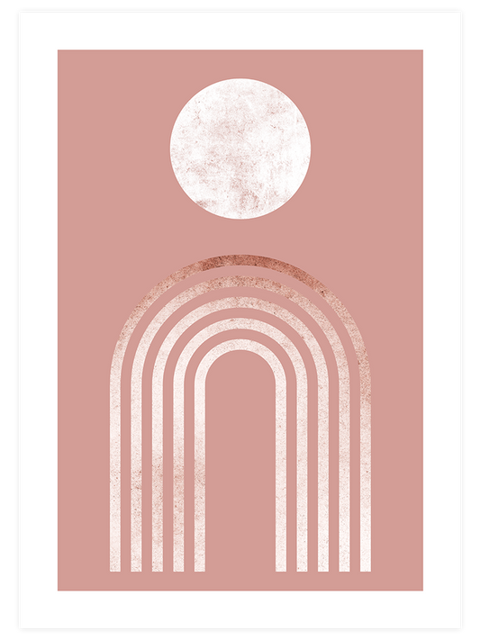 Arch And The Moon Poster - Giclée Baskı