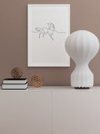 One Line Horse - Art Print