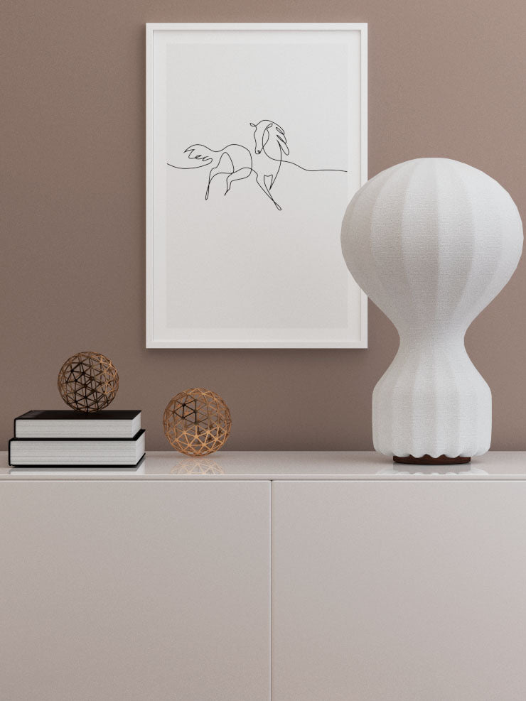 One Line Horse - Art Print  Poster