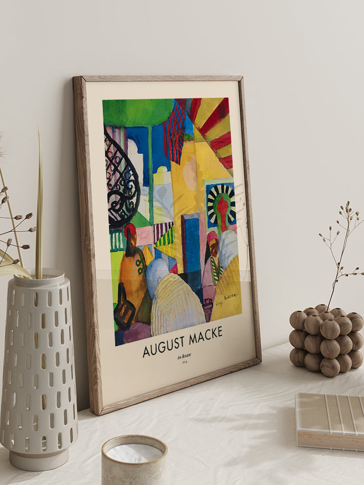 August Macke Bazar - Art Print  Poster