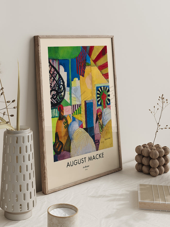 August Macke Bazar - Art Print  Poster