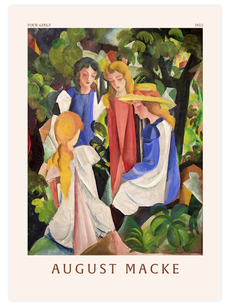 August Macke Four Girls - Art Print