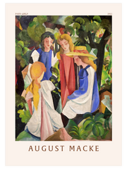 August Macke Four Girls Poster - Giclée Baskı