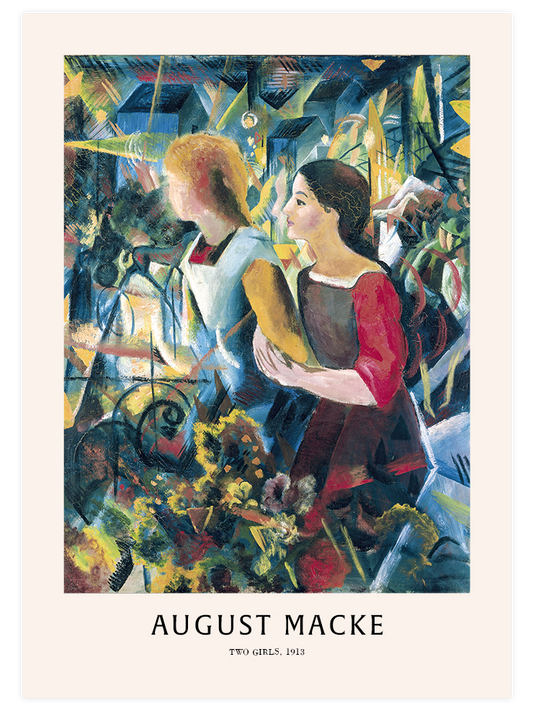 August Macke Two Girls Poster - Giclée Baskı