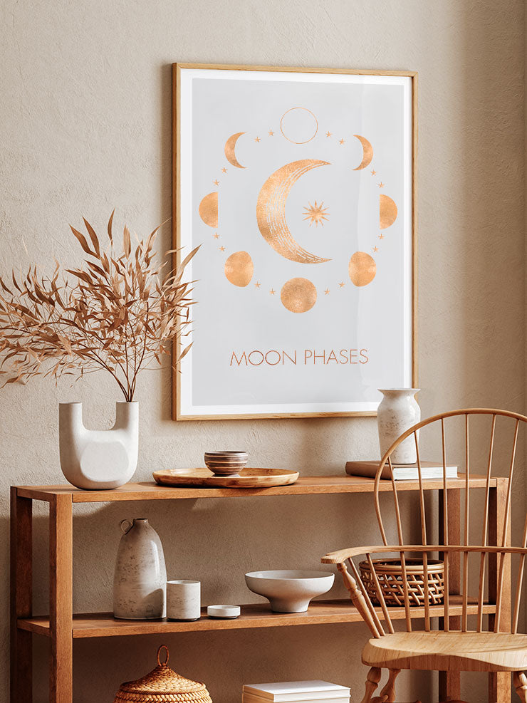 Moon Phases - Art Print  Poster