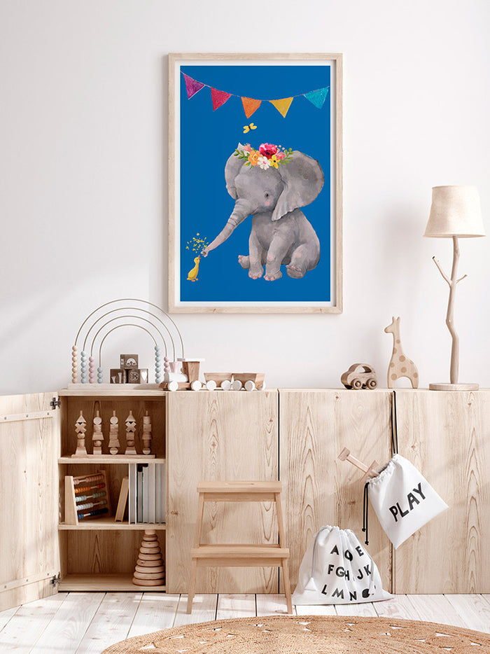 Fil Ve Ördek - Art Print  Poster