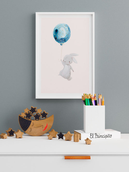 Uçan Tavşan Poster - Giclée Baskı