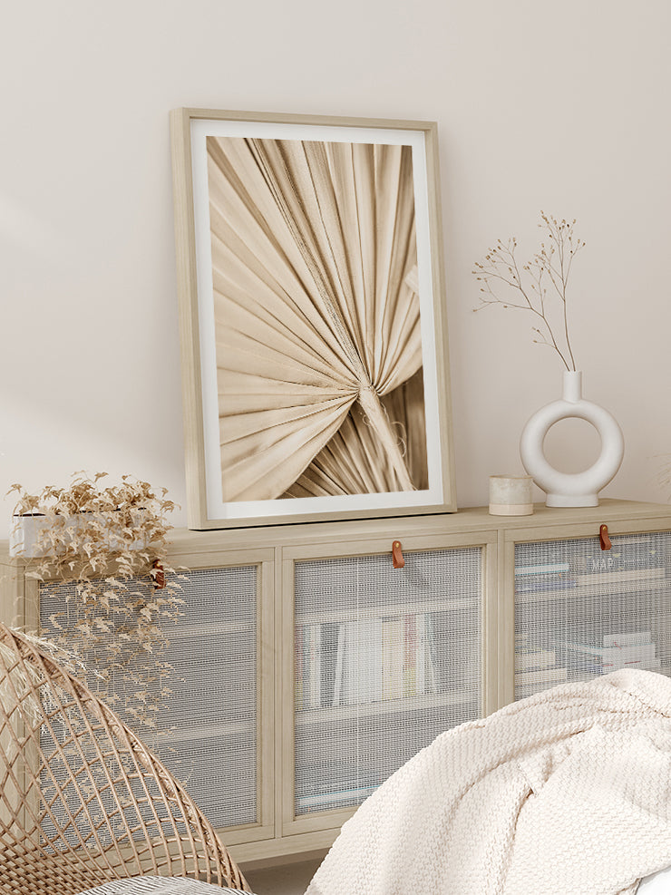 Bej Palmiye Yaprakları N2 - Art Print Ürün ikincil görseli