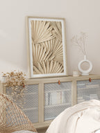 Bej Palmiye Yaprakları - Art Print