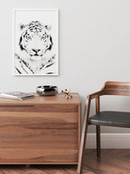 Beyaz Kaplan - Art Print